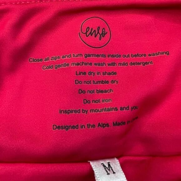 Enso Women's Ruched Side Tennis Golf Skort Skirt Bright Pink Size Medium NWT - Picture 5 of 6